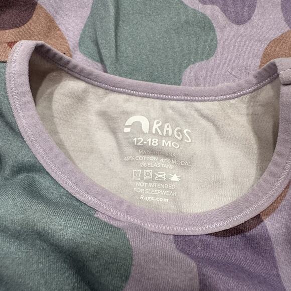 Rags Purple Watercolor Ruffle Romper - Picture 7 of 8